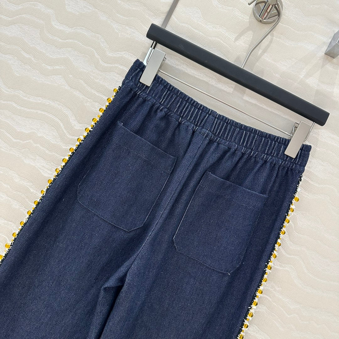 CC 25 Straight Pant Blue denim Cotton