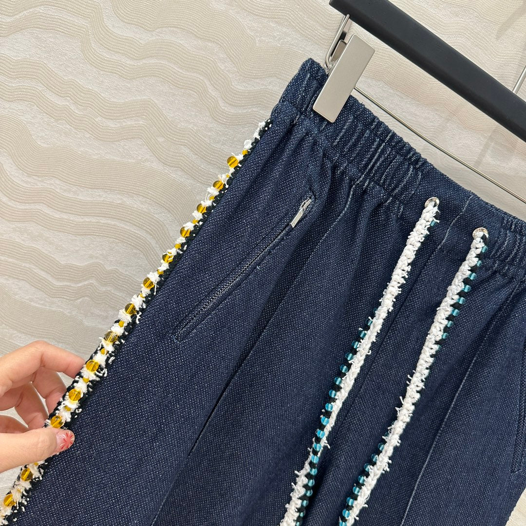 CC 25 Straight Pant Blue denim Cotton