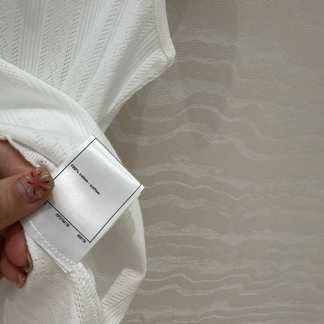 CC Hollow Camisole White cotton