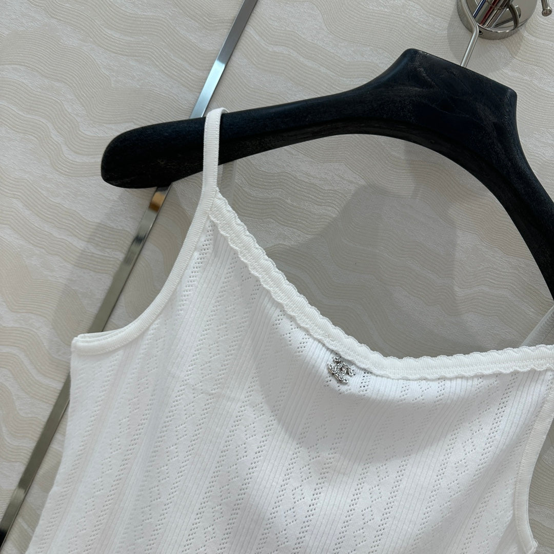 CC Hollow Camisole White cotton