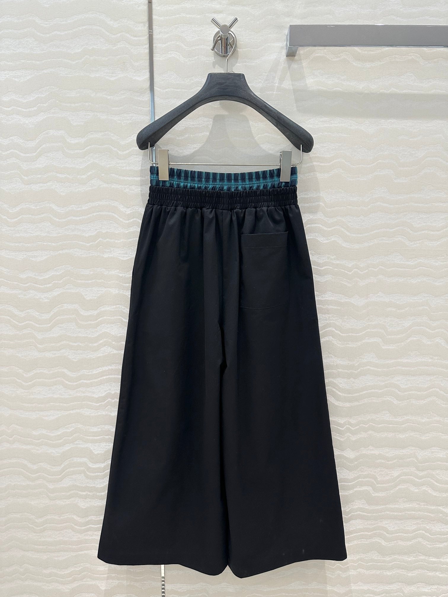 Loewe Wide-leg Straight Pants Black Cotton