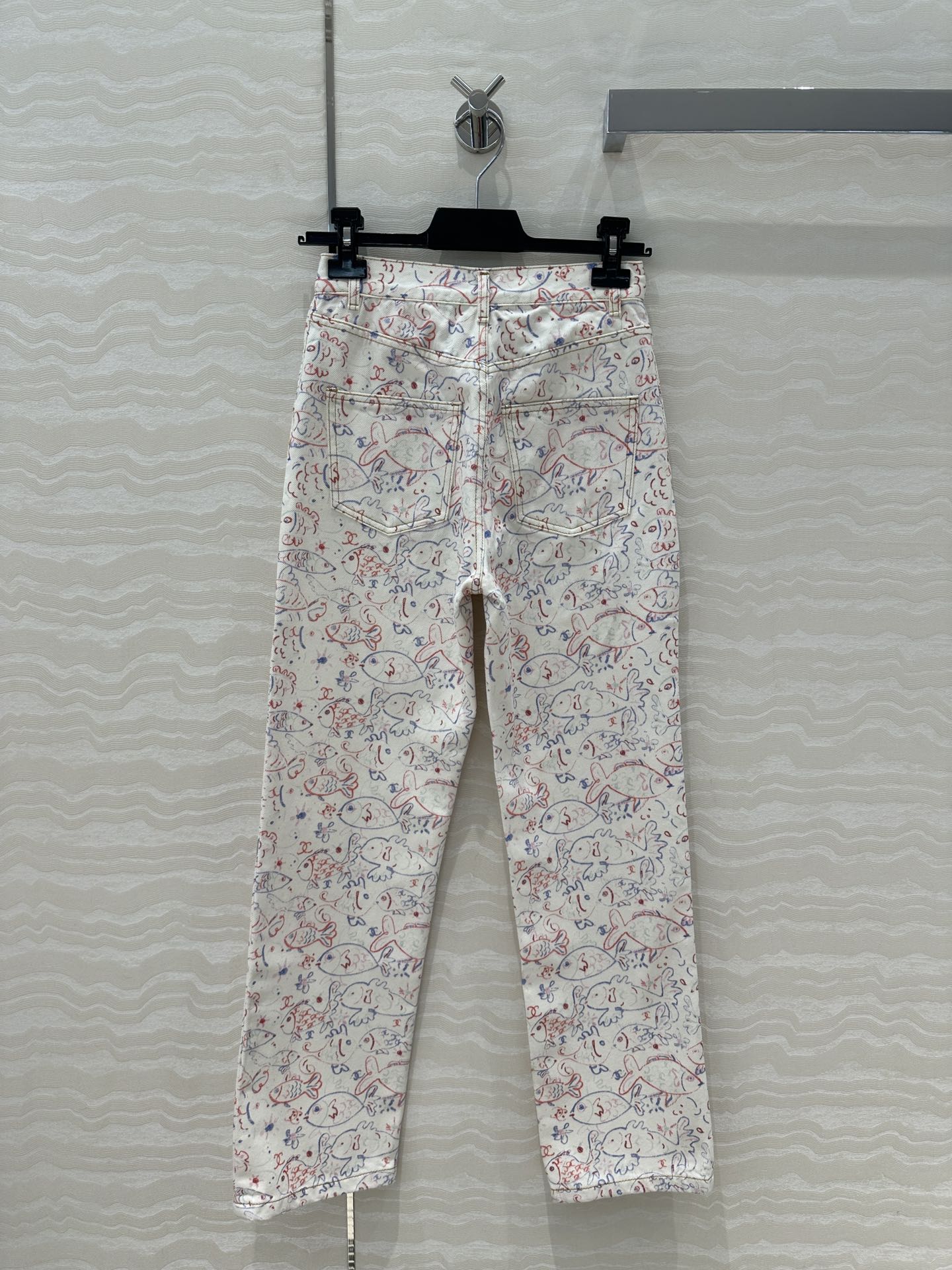 CC Straight Pants Multicolor Denim Cotton
