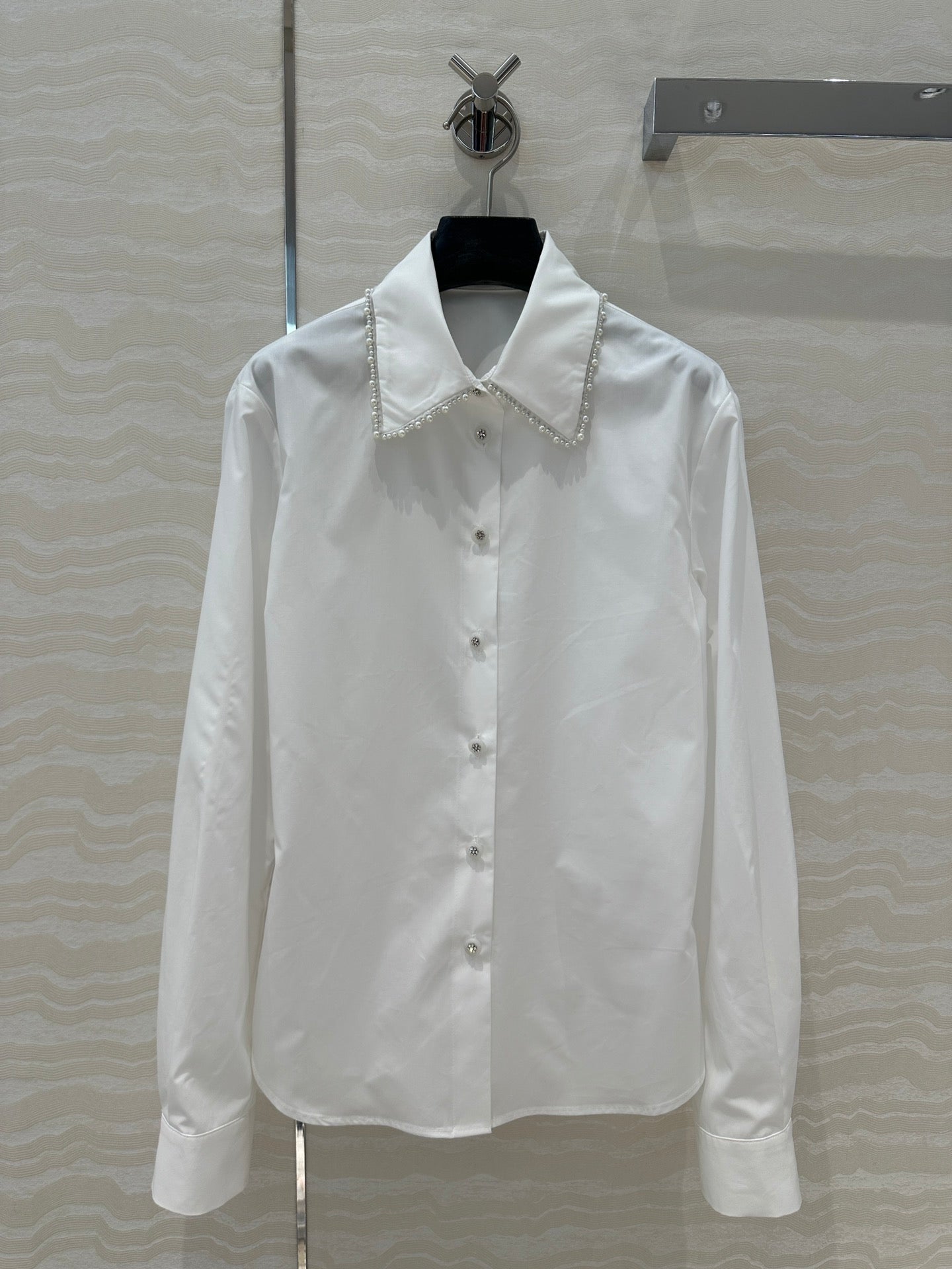 CC Pearl Edge Shirt White Cotton