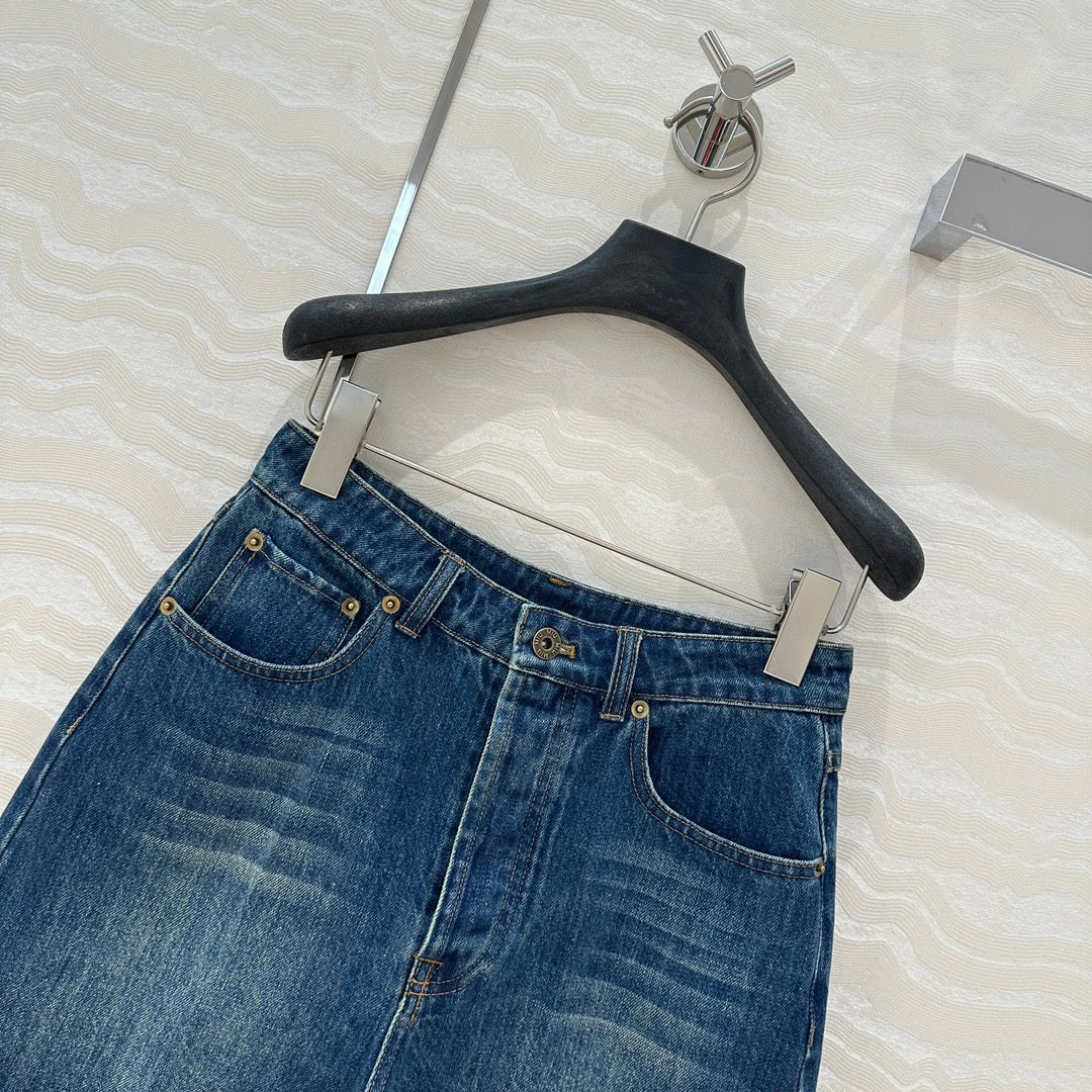 Miu Miu Denim Short Blue Cotton