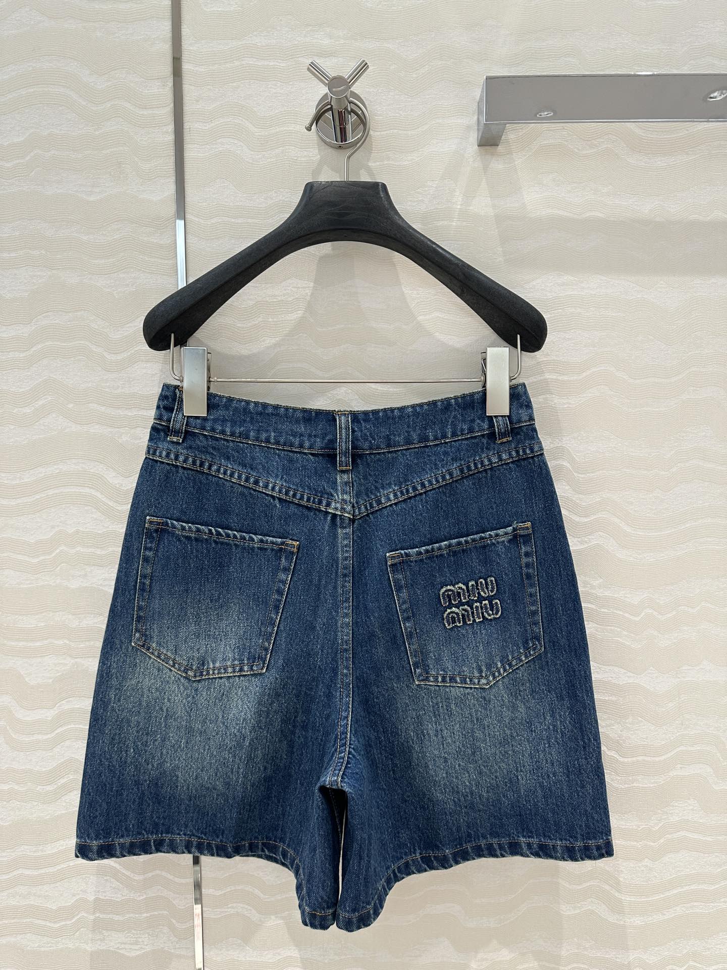 Miu Miu Denim Short Blue Cotton