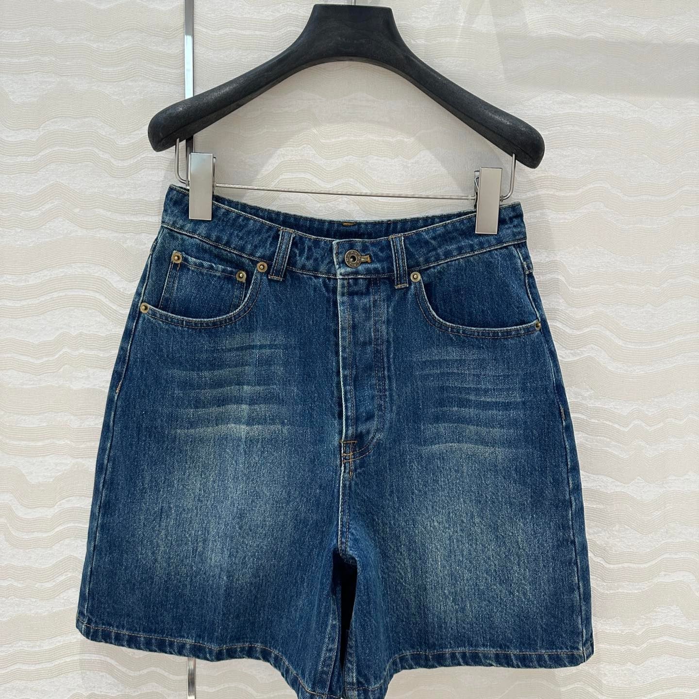 Miu Miu Denim Short Blue Cotton
