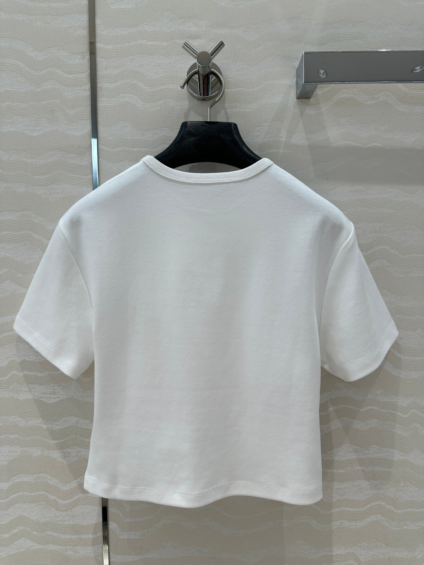 LV 25 MONOGRAM Print Logo Short T-Shirt White Blue Cotton