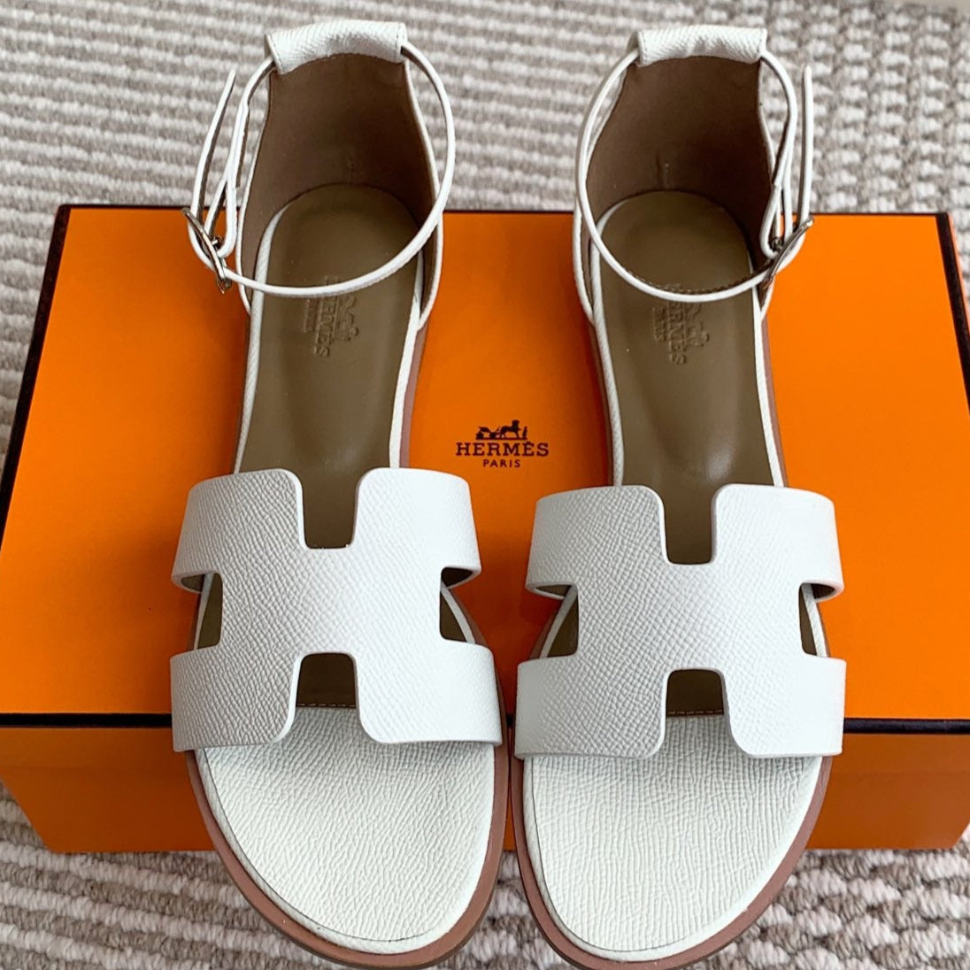 HM Santorini Sandal White Cowhide 291380