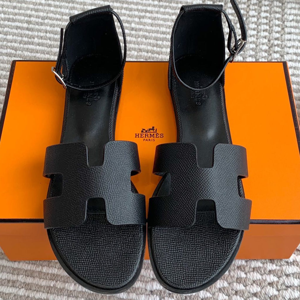 HM Santorini Sandal Black Cowhide 291382