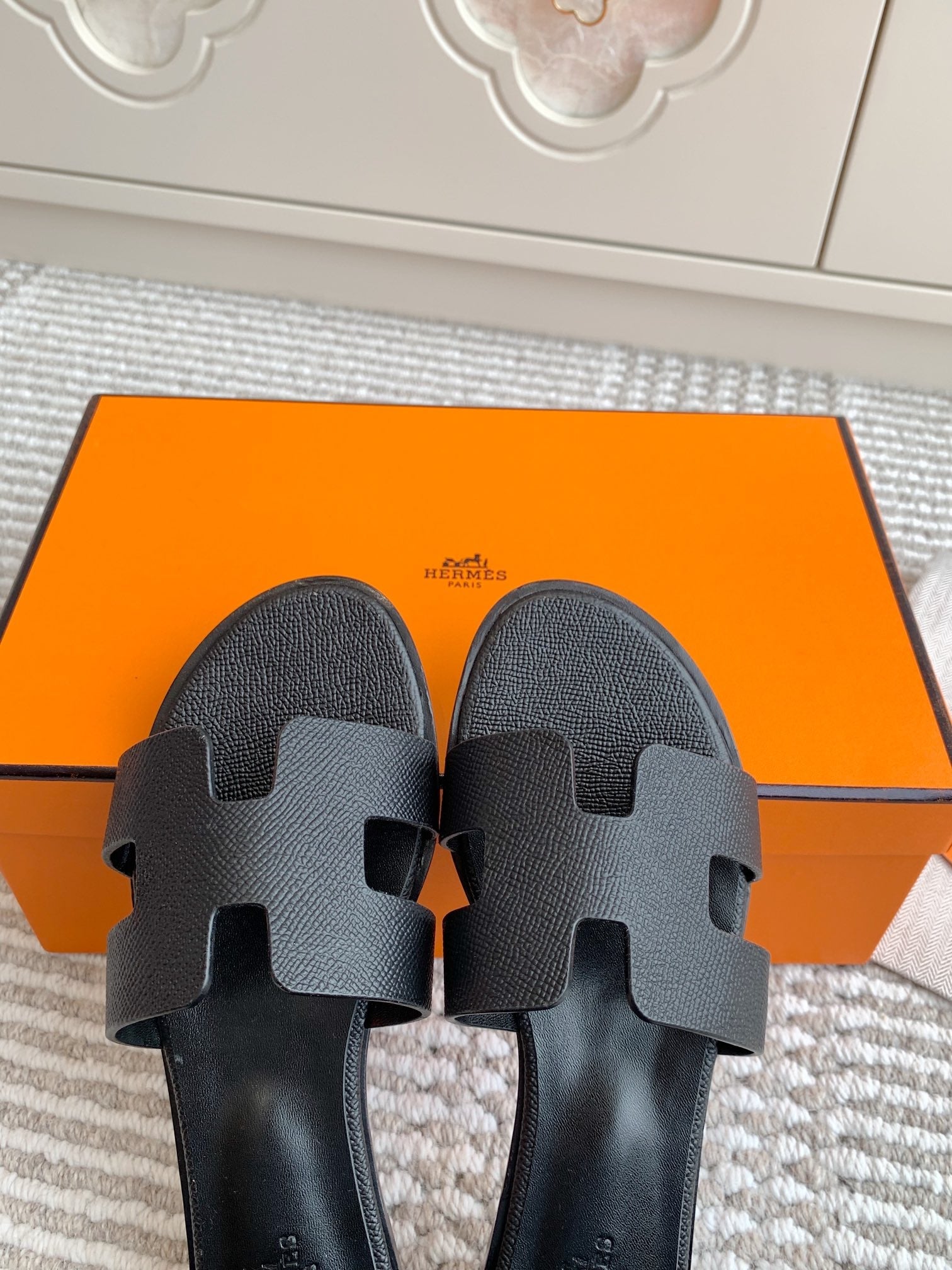 HM Santorini Sandal Black Cowhide 291382