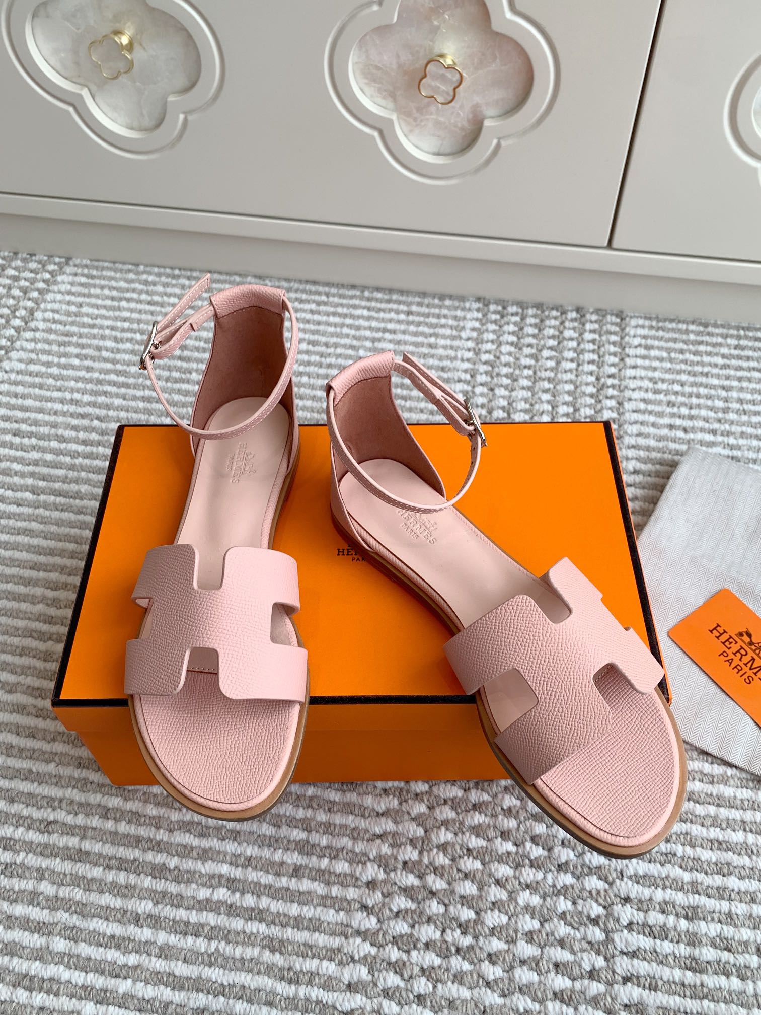 HM Santorini Sandal Pink Cowhide 291383