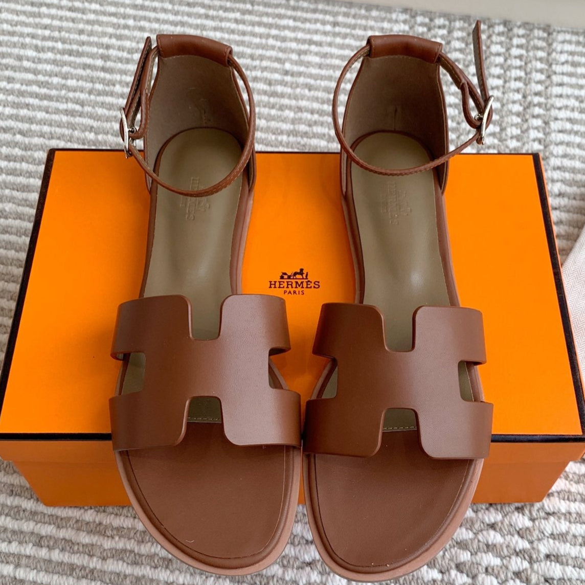 HM Santorini Sandal Etoupe Cowhide 291379