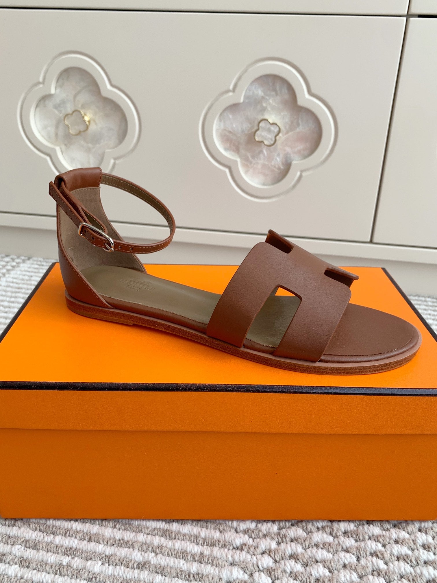 HM Santorini Sandal Brown Cowhide 291385