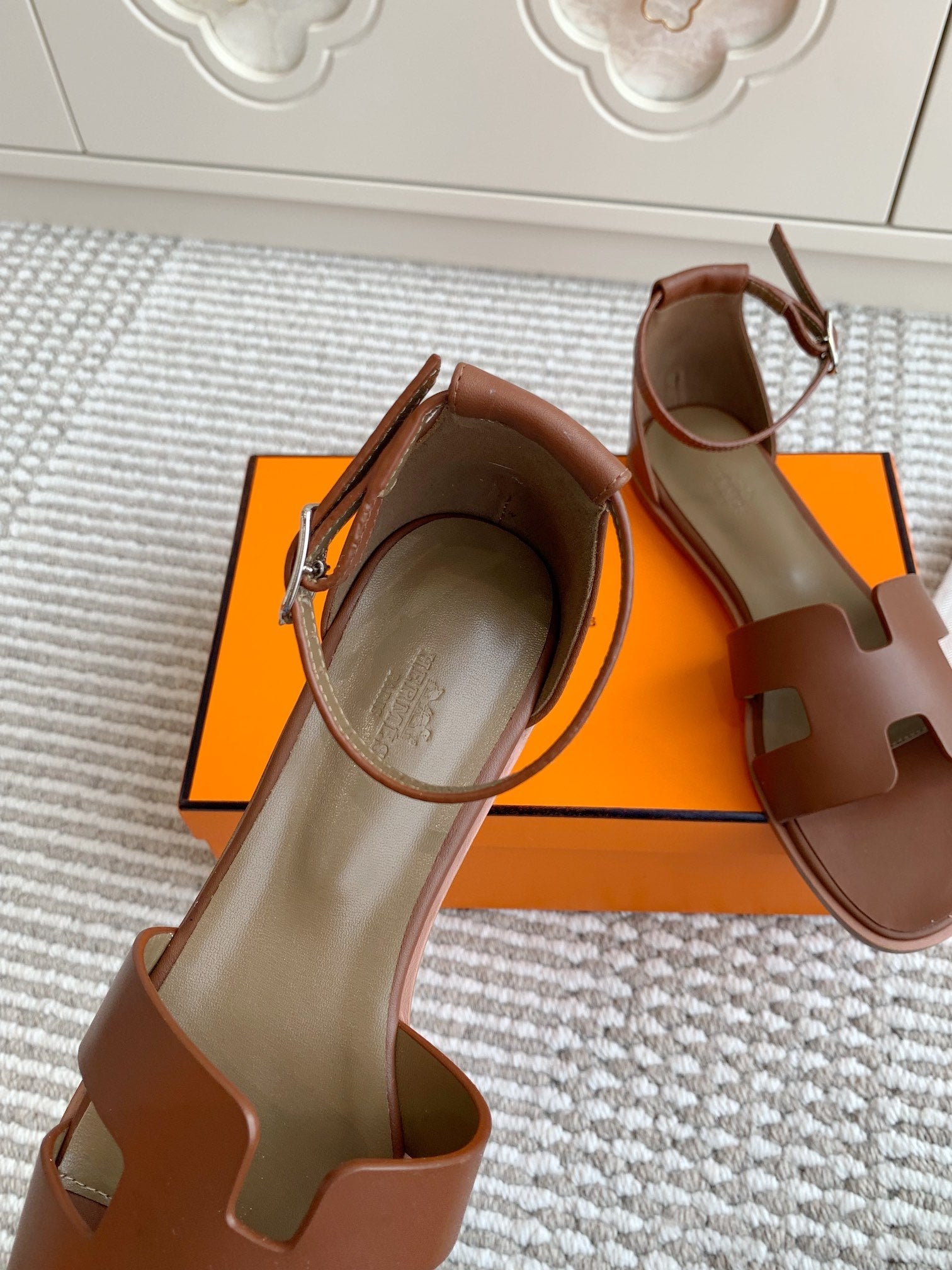 HM Santorini Sandal Brown Cowhide 291385