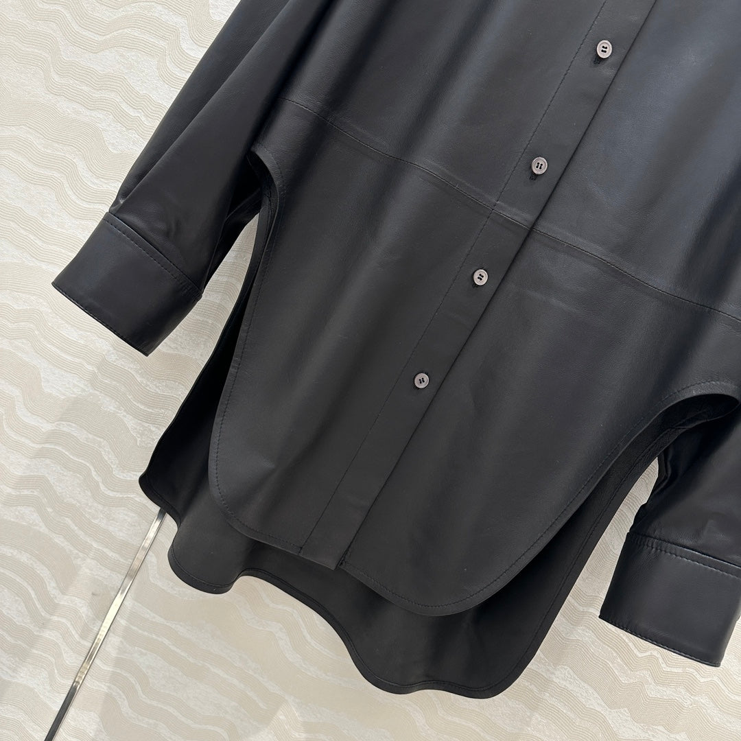 Loewe Shirt Jacket Black Lambskin