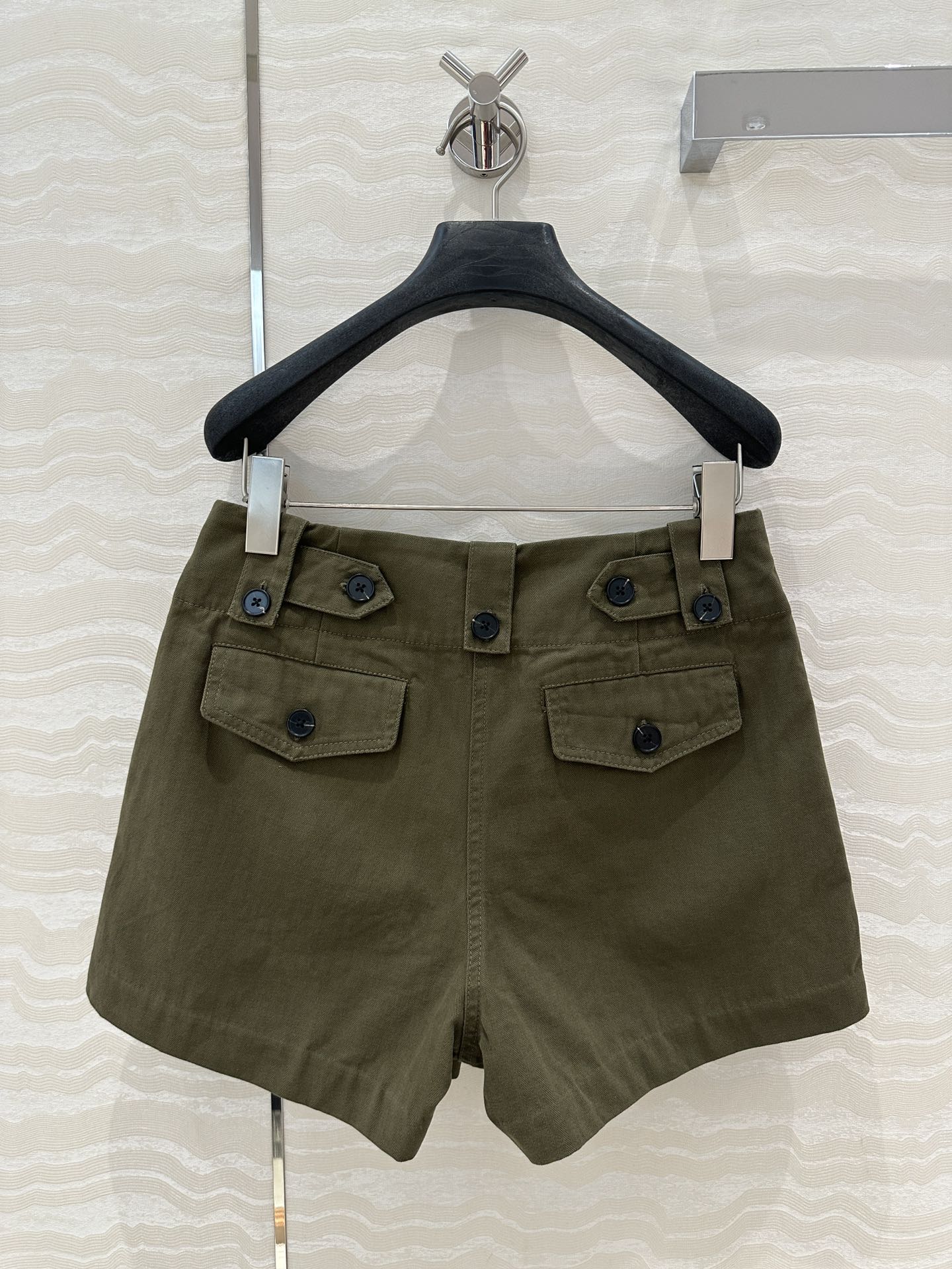 Prada Short Khaki Green Cotton