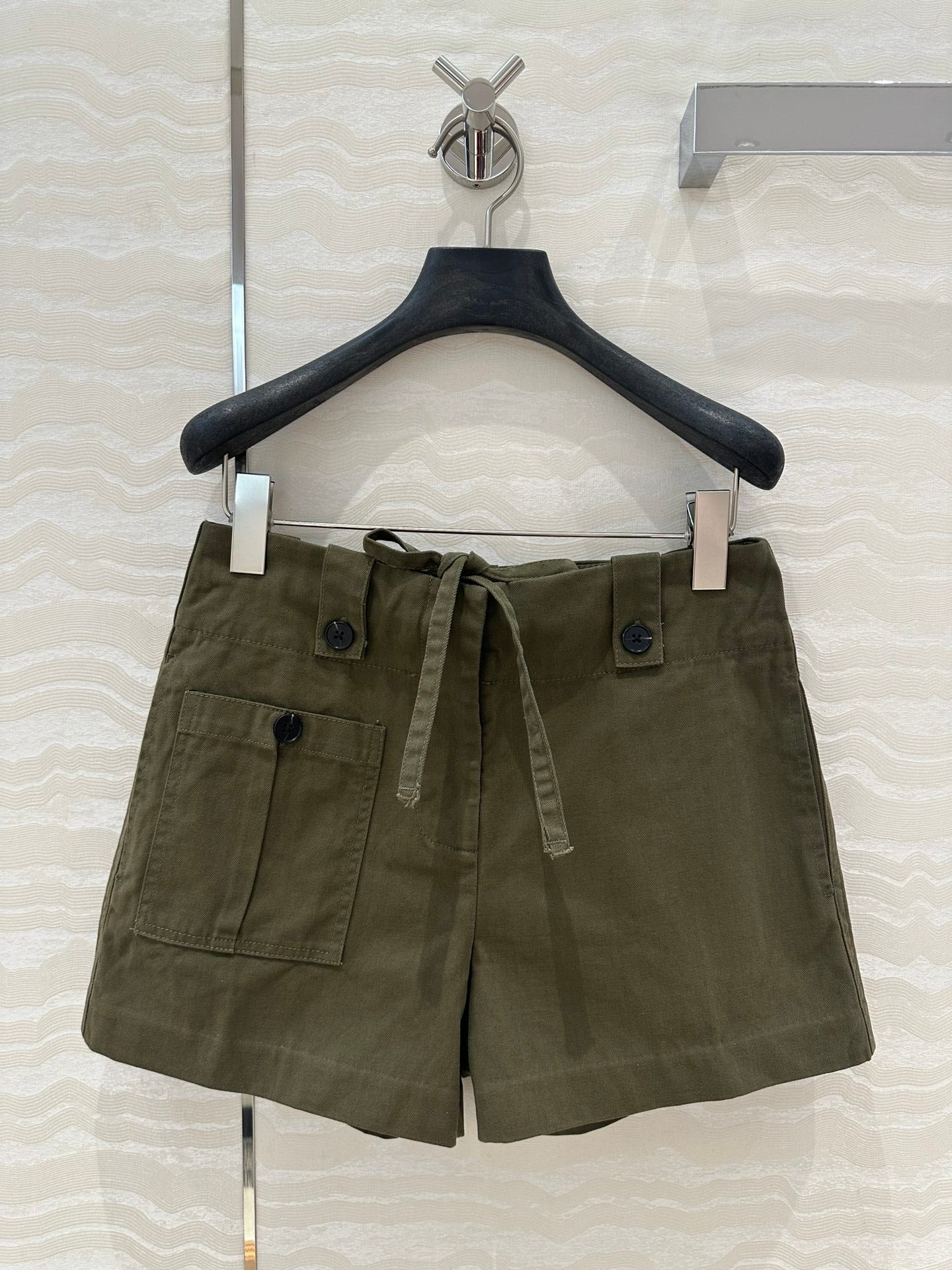 Prada Short Khaki Green Cotton