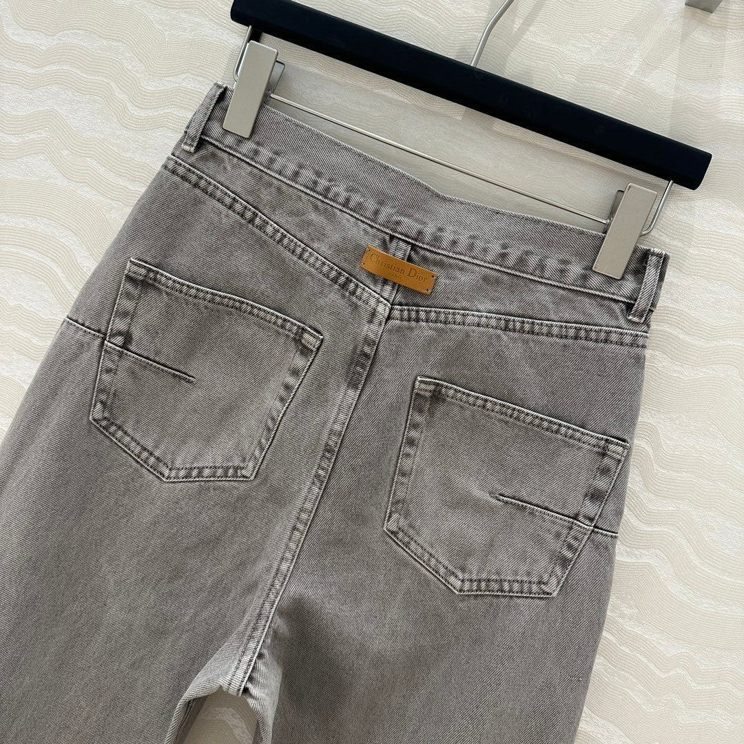 CD Straight Jeans Gray cotton
