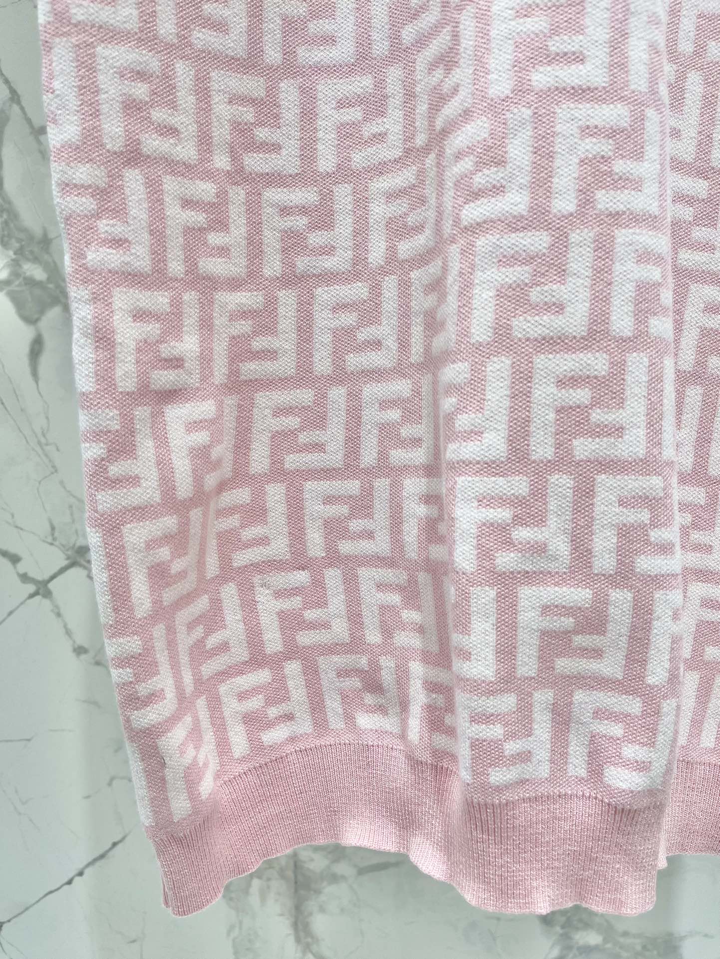 Fendi Sleeveless Dress Pink Wool