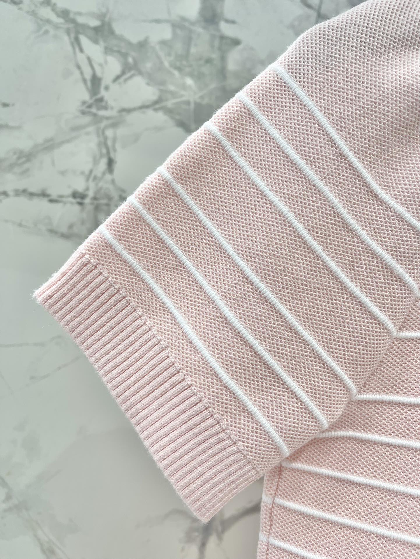 Gucci Polo Shirt Dress Pink Cotton Wool
