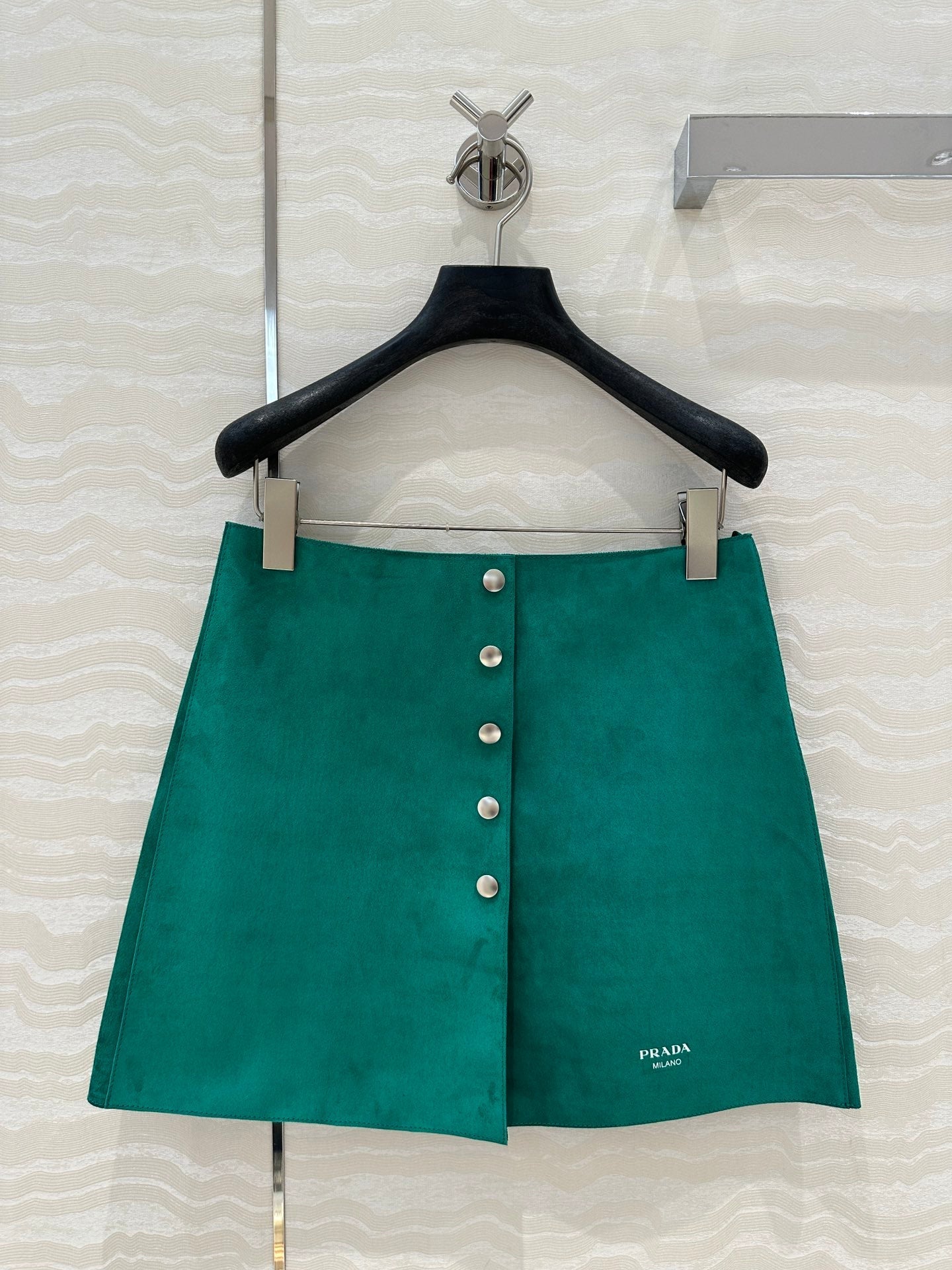 Prada Skirt Green Lambskin