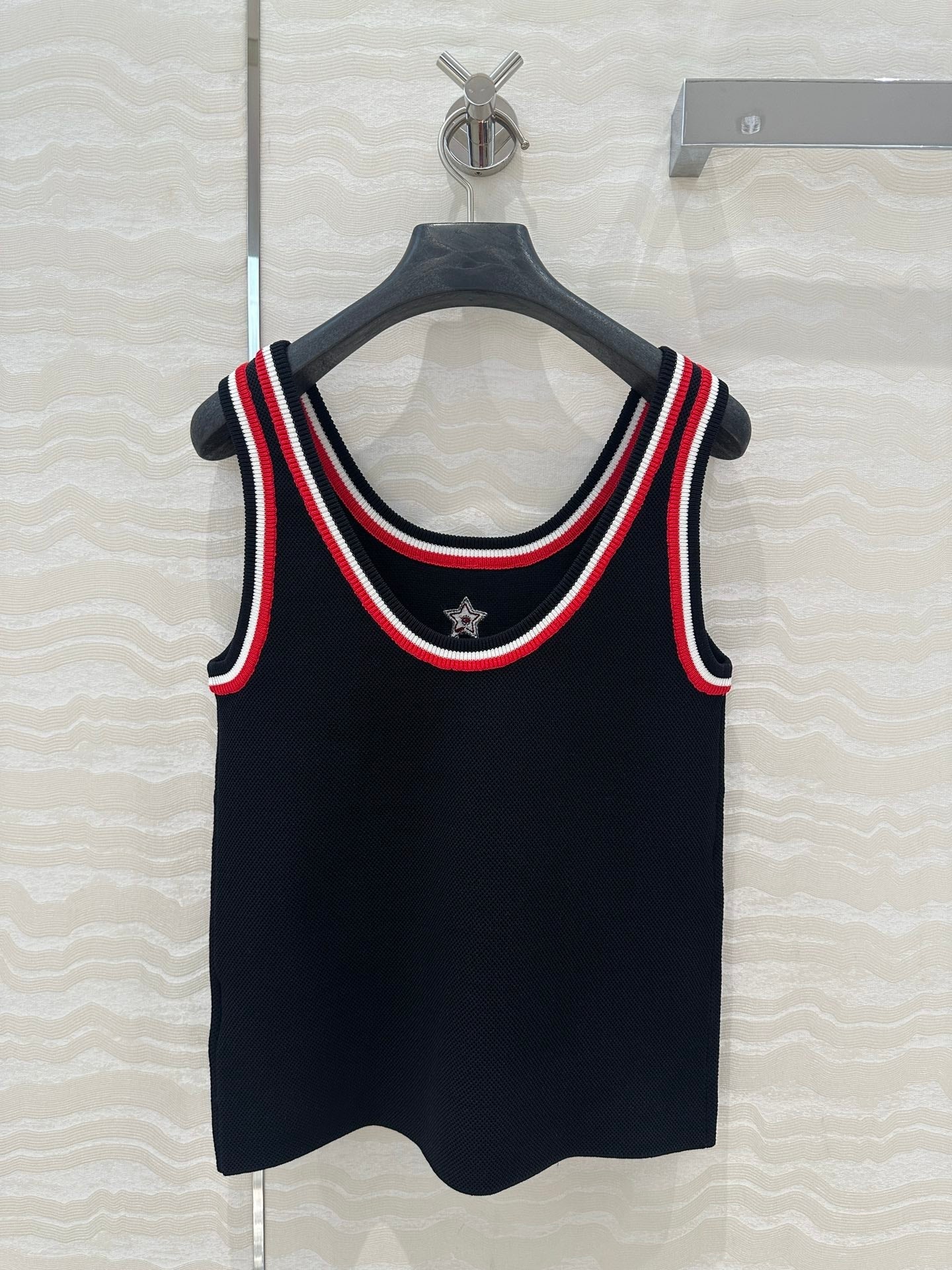 CD Tank Top Black Rayon Polyester