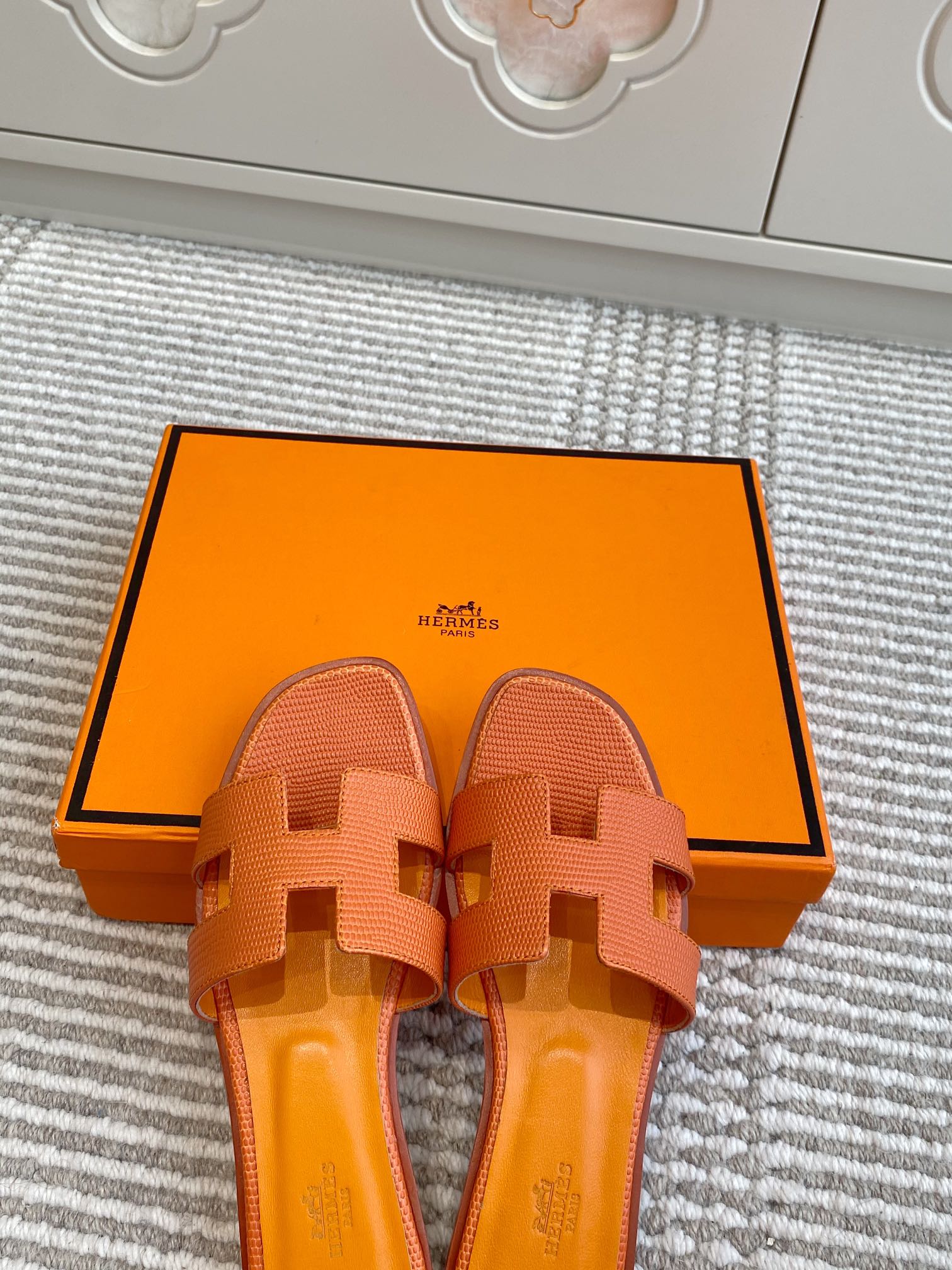 HM Oran Sandal Orange Sheepskin 291403