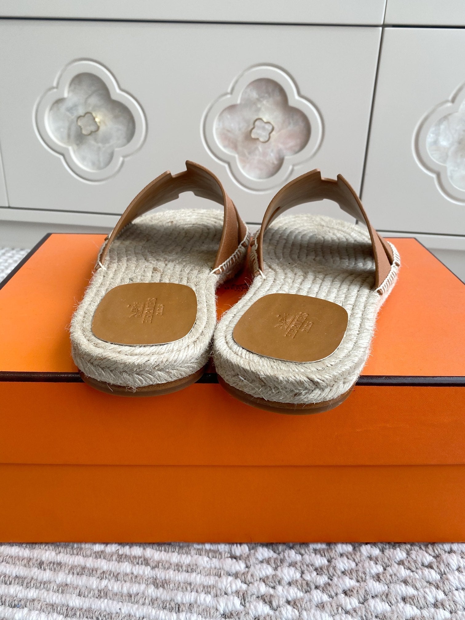 HM Antigua Espadrille Brown Calfskin 291405