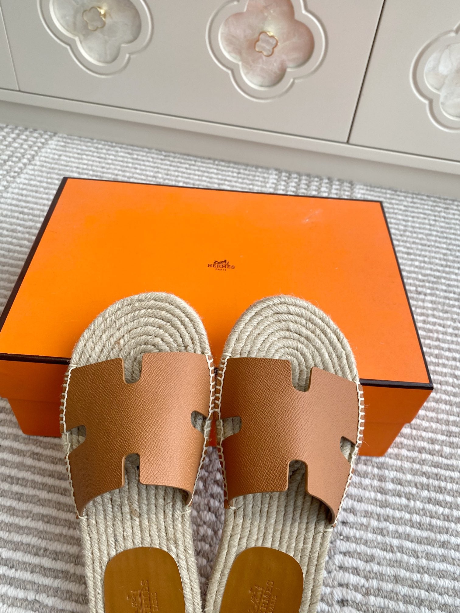 HM Antigua Espadrille Brown Calfskin 291405