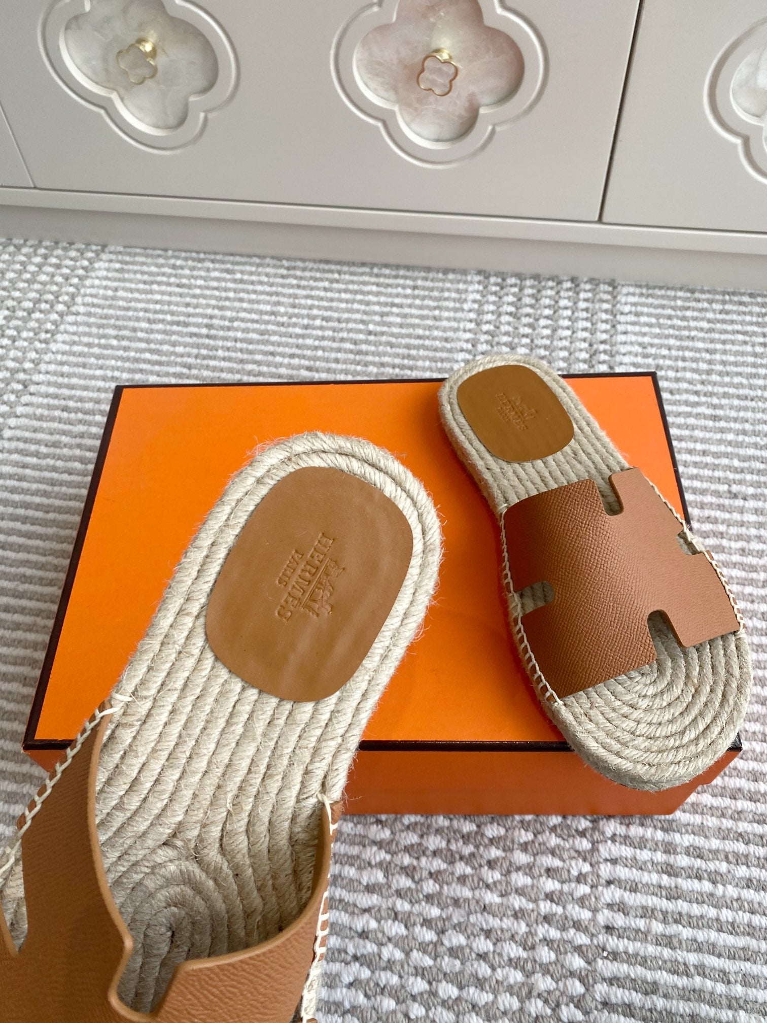 HM Antigua Espadrille Brown Calfskin 291405