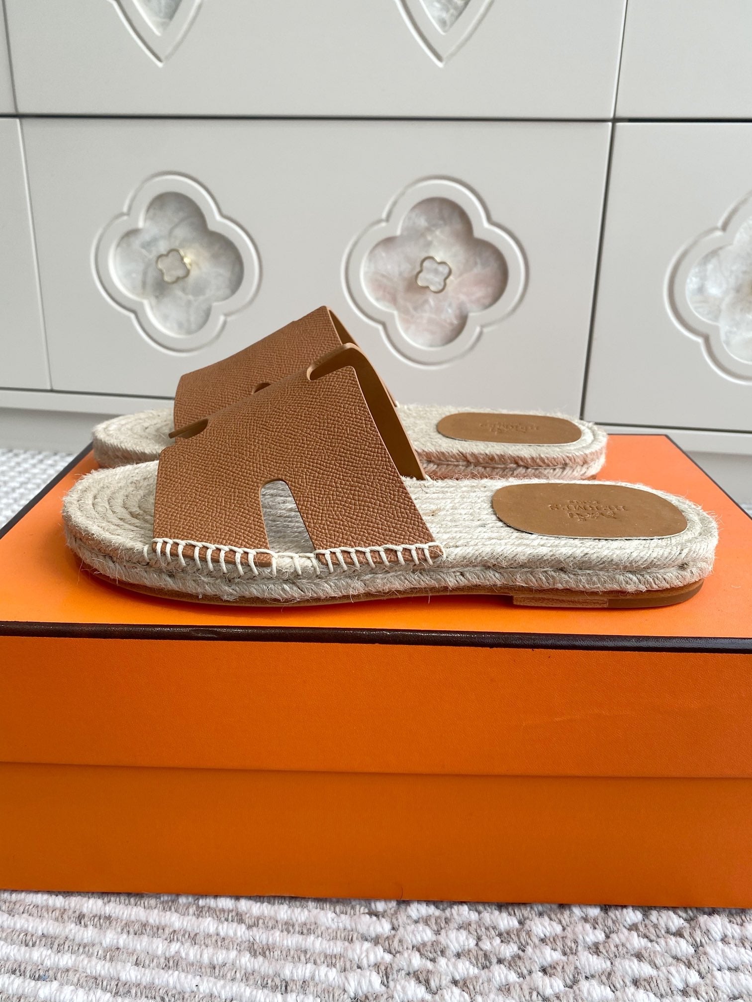 HM Antigua Espadrille Brown Calfskin 291405