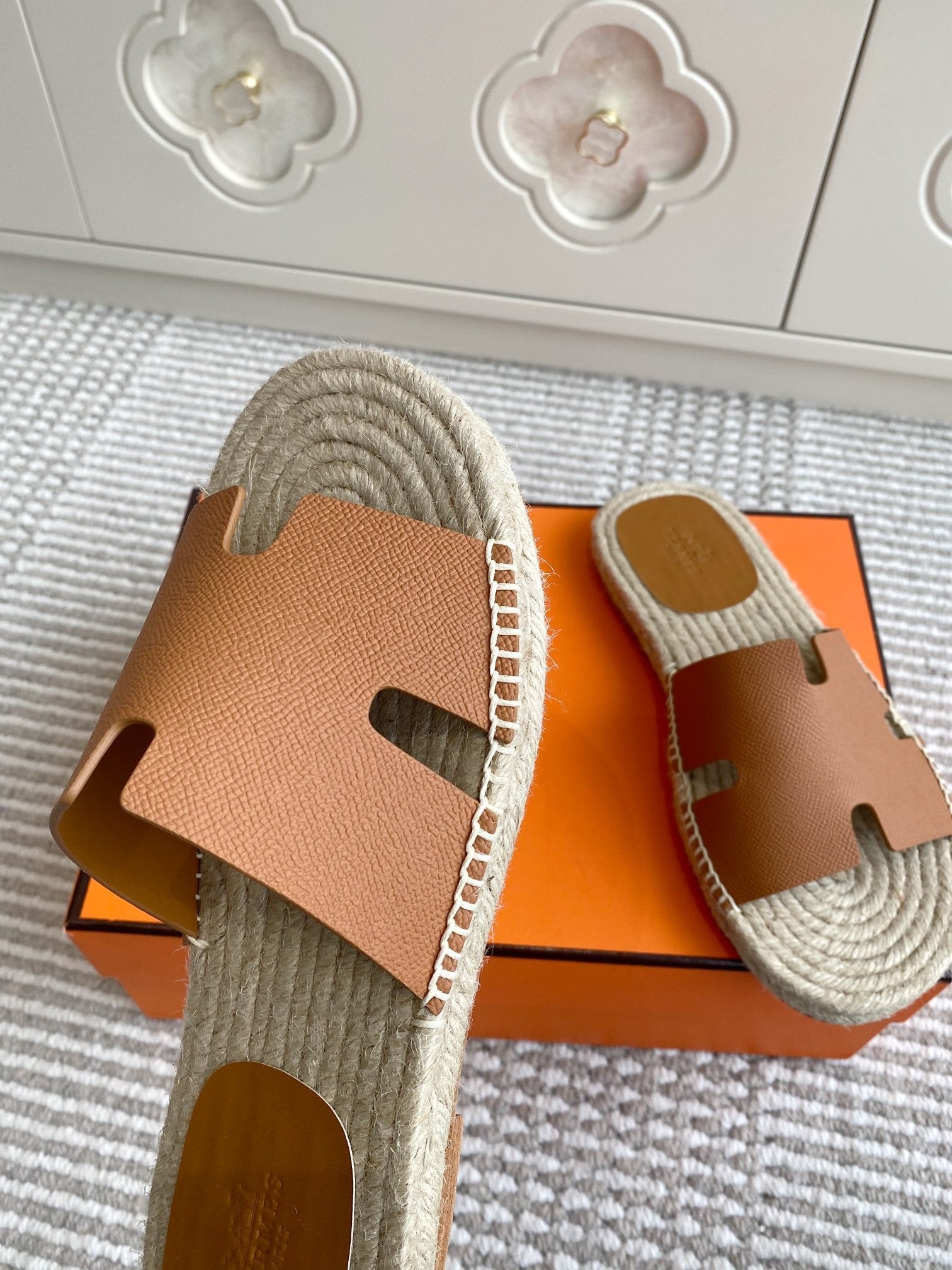 HM Antigua Espadrille Brown Calfskin 291405