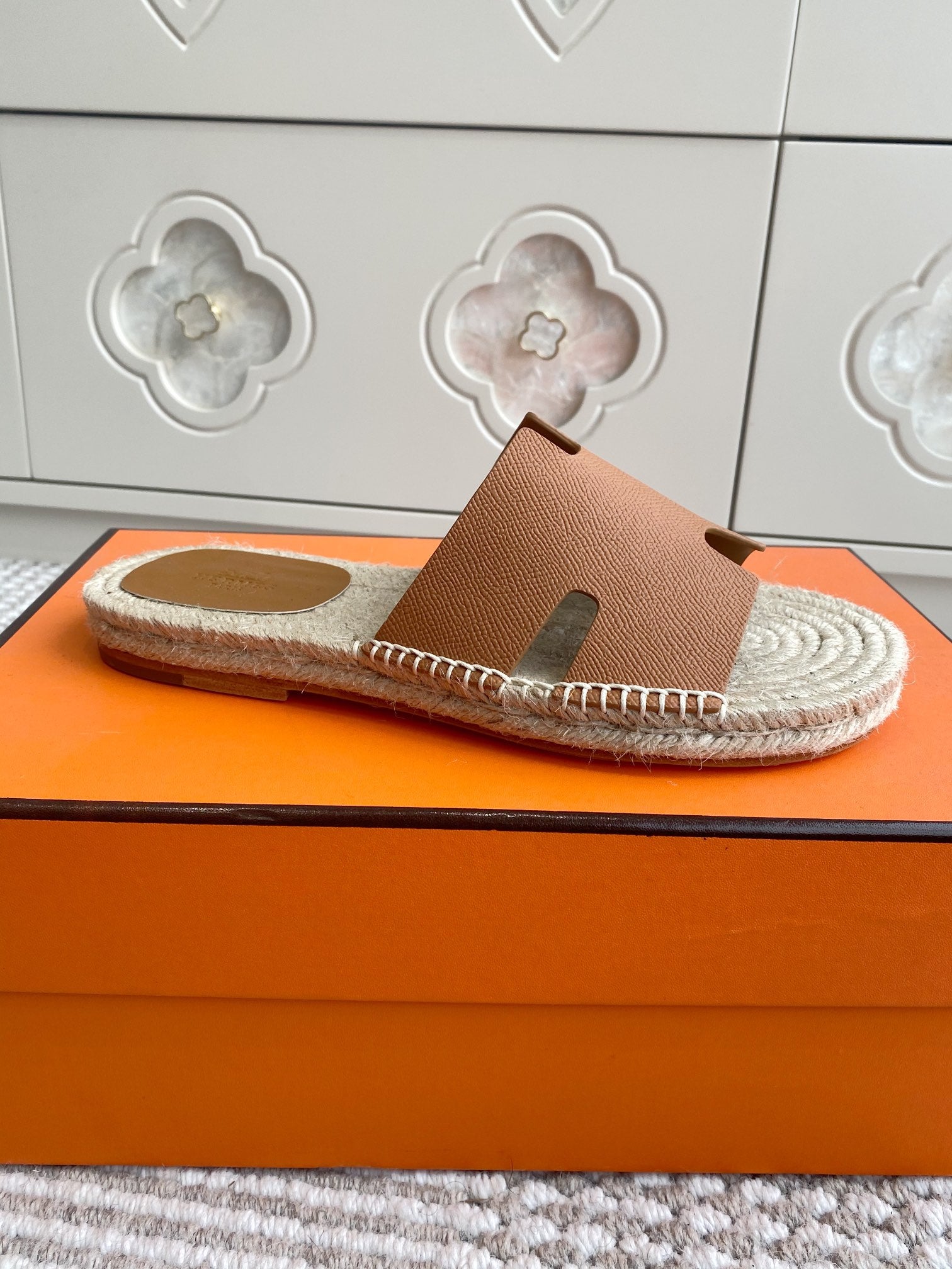 HM Antigua Espadrille Brown Calfskin 291405