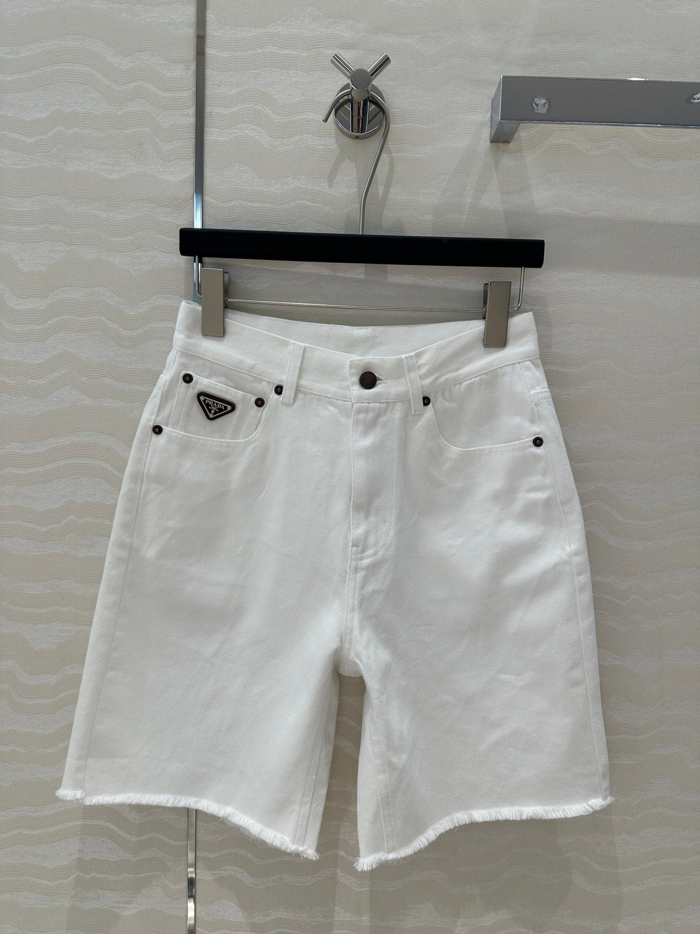 Prada Denim Short White cotton