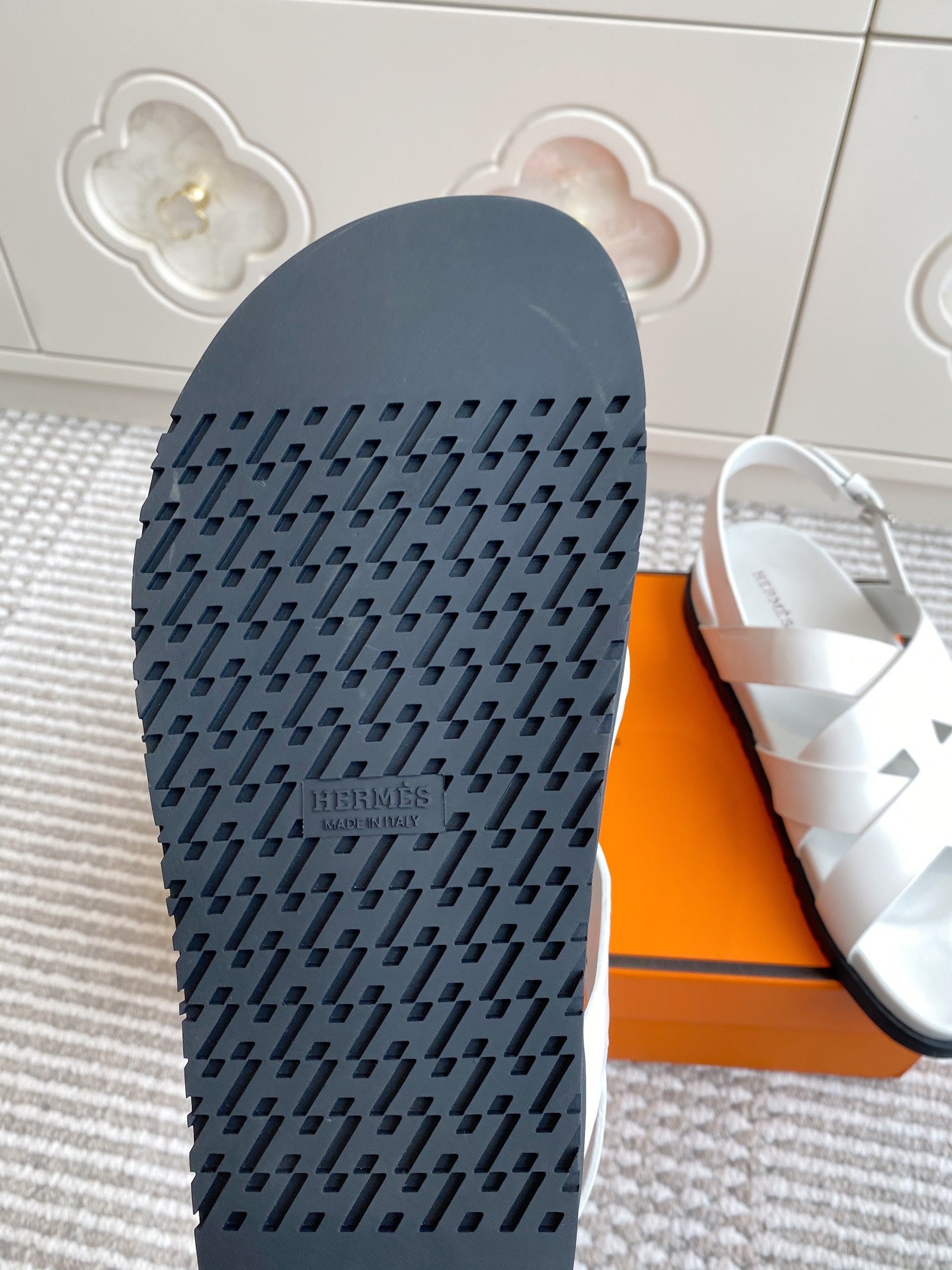 HM Heracles Sandals White Calfskin 291452