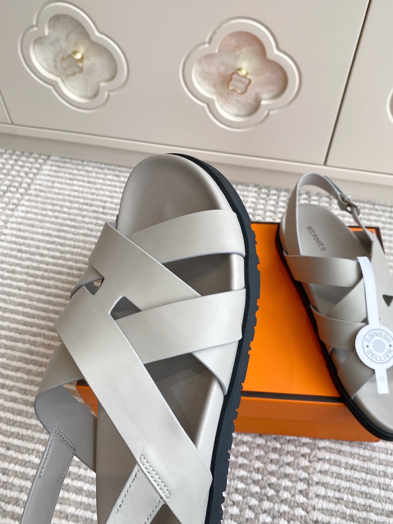 HM Heracles Sandals Ivory Calfskin 291454