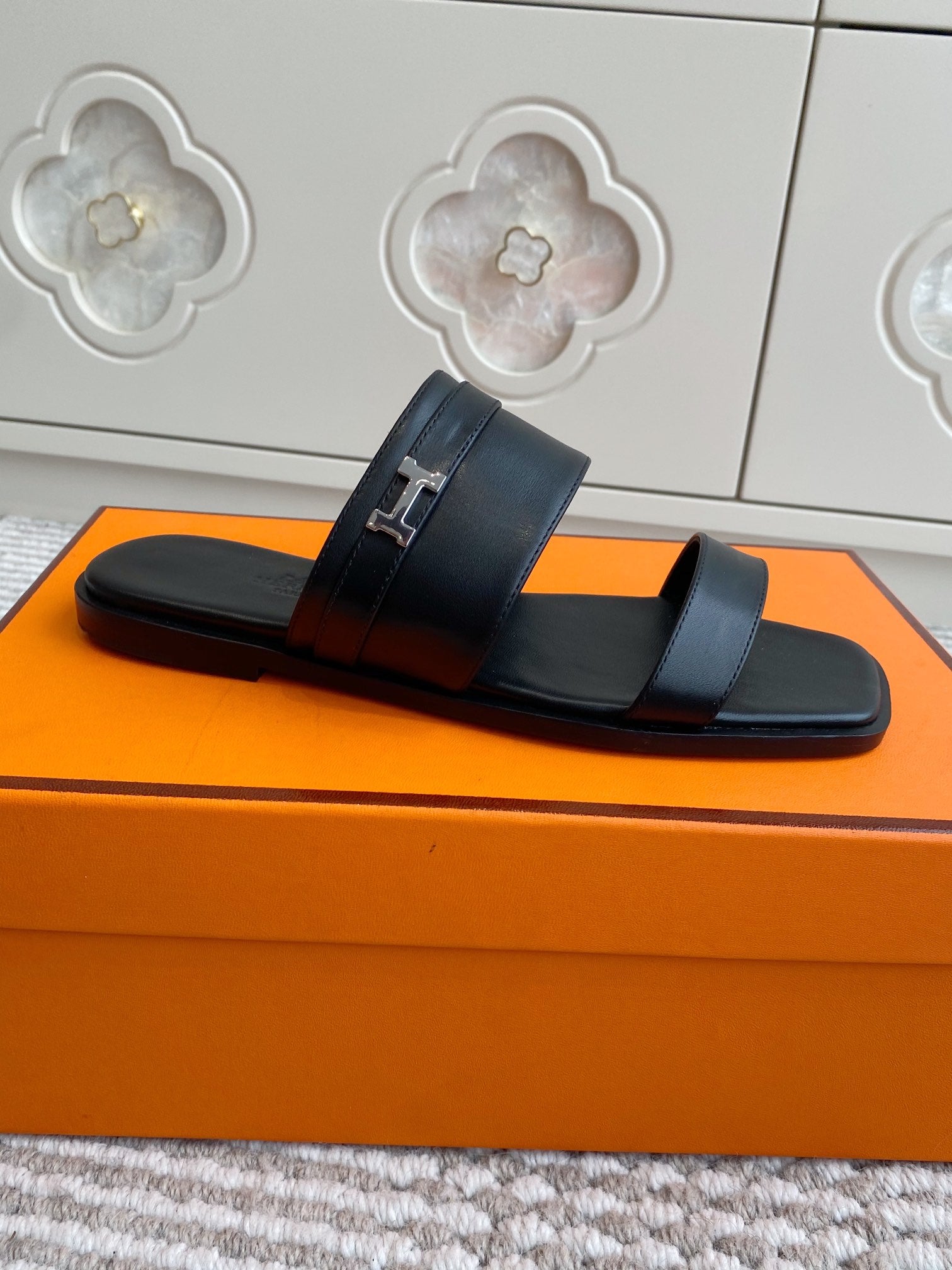 HM Joao Sandal Black Calfskin 291462