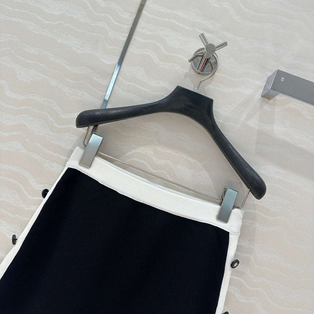 CD Knitted Skirt Black Rayon Polyester