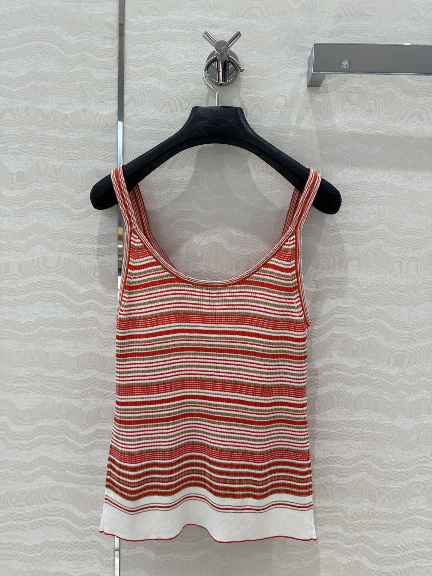 Fendi Knitted Camisole Red Cotton