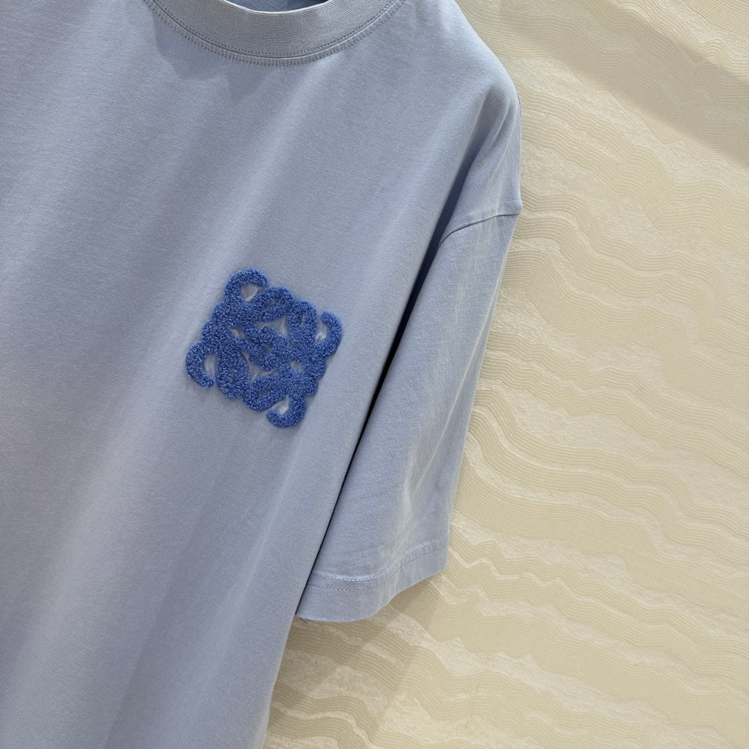 Loewe Short Sleeved T-shirt Blue Cotton