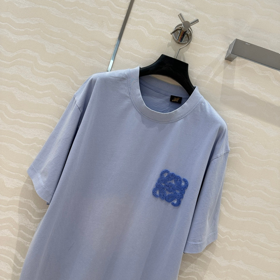 Loewe Short Sleeved T-shirt Blue Cotton