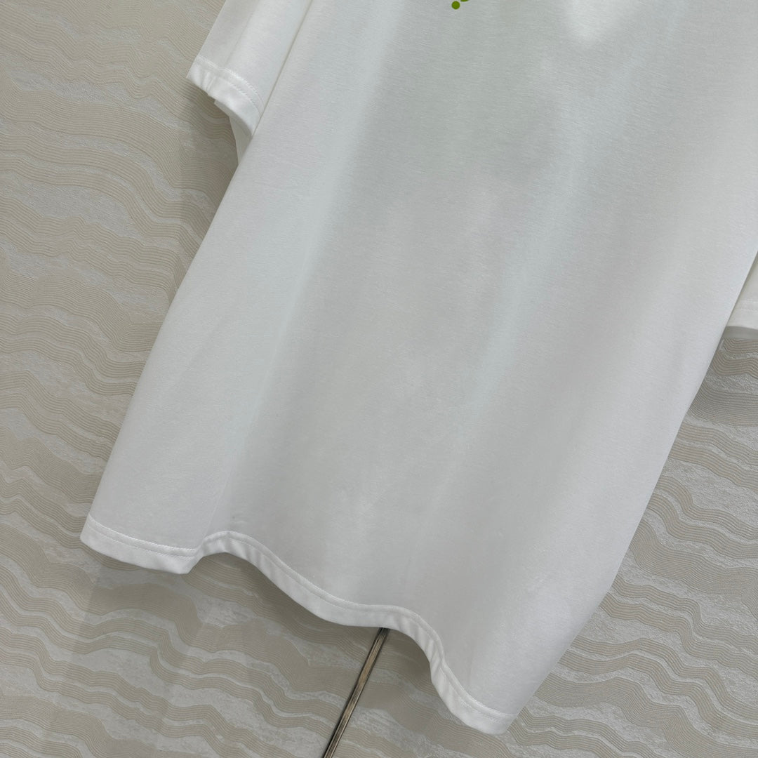 Gucci Short-sleeved T-shirt White Green Cotton