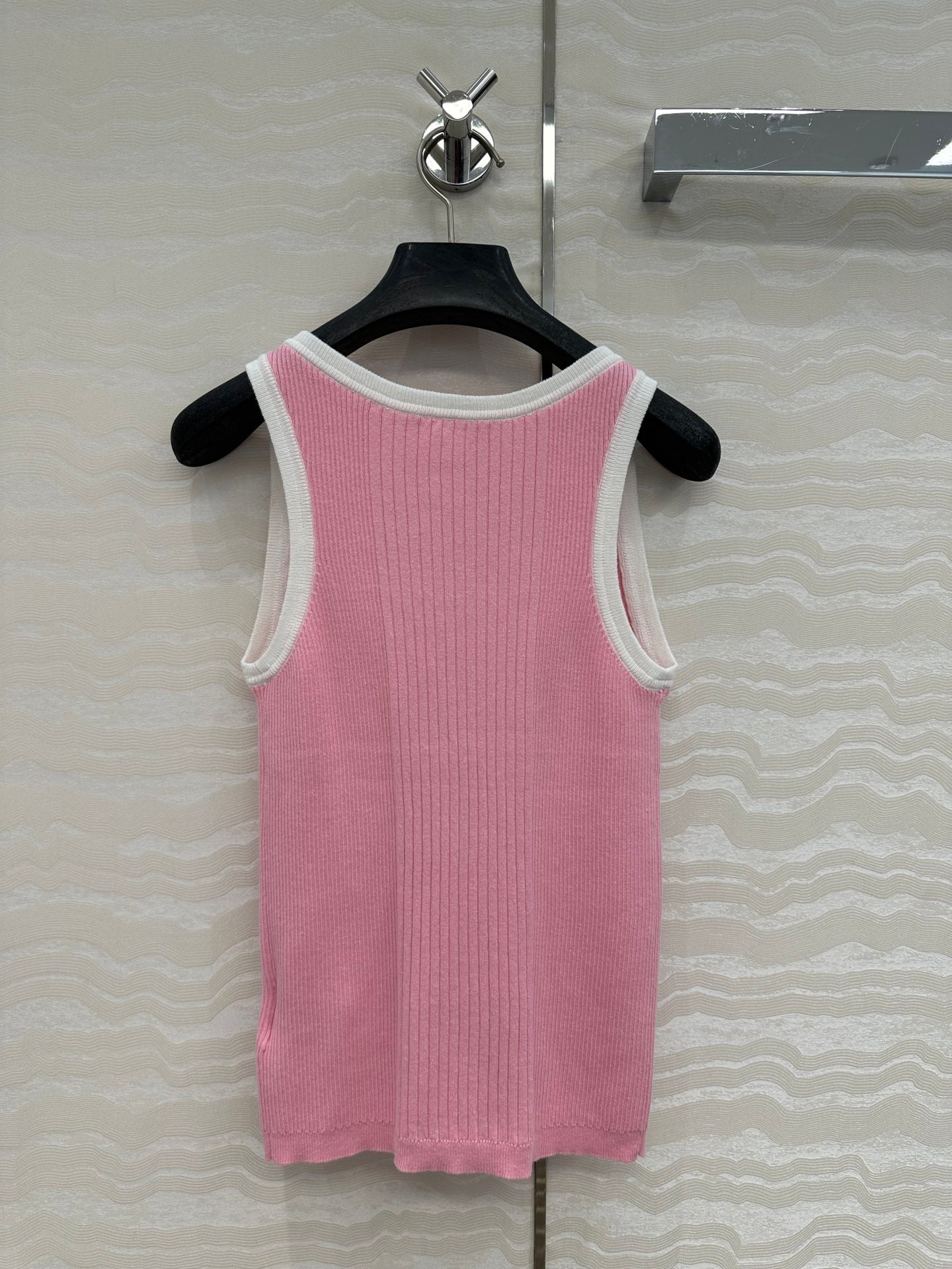 CC Knitted Vest Pink Cotton