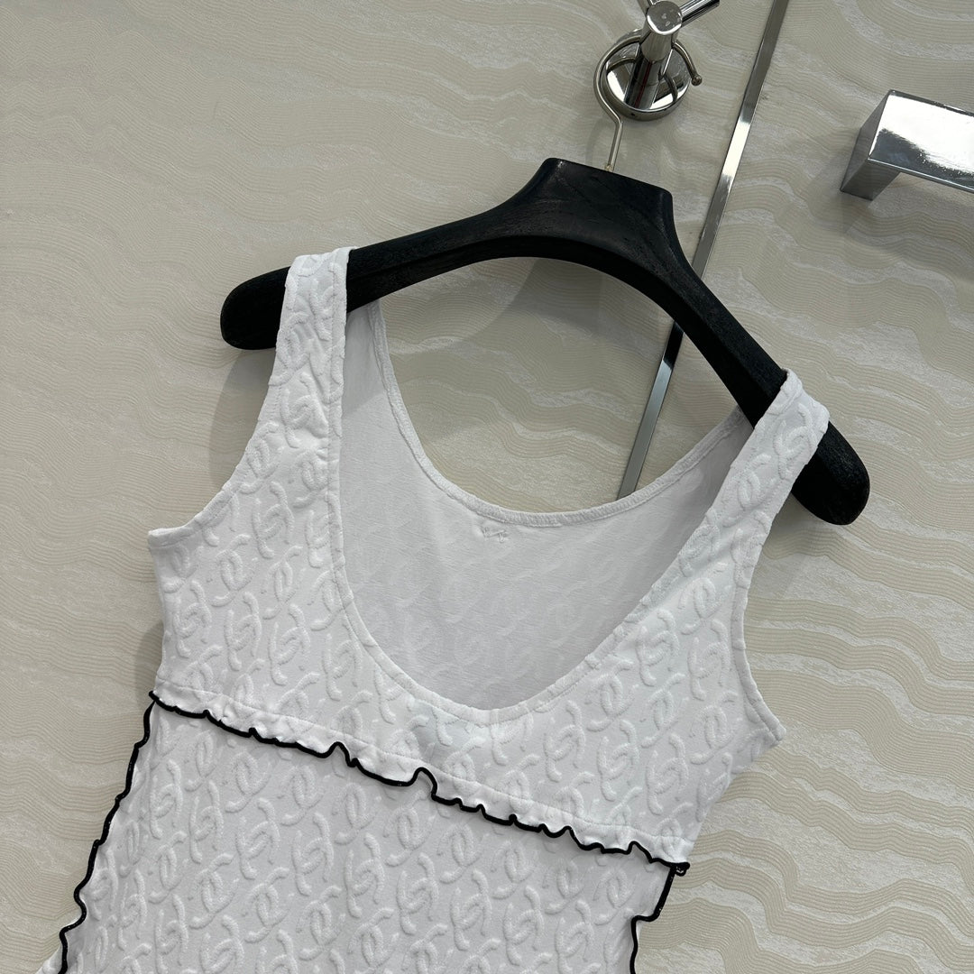 CC One-piece Swimsuit White Polyamide