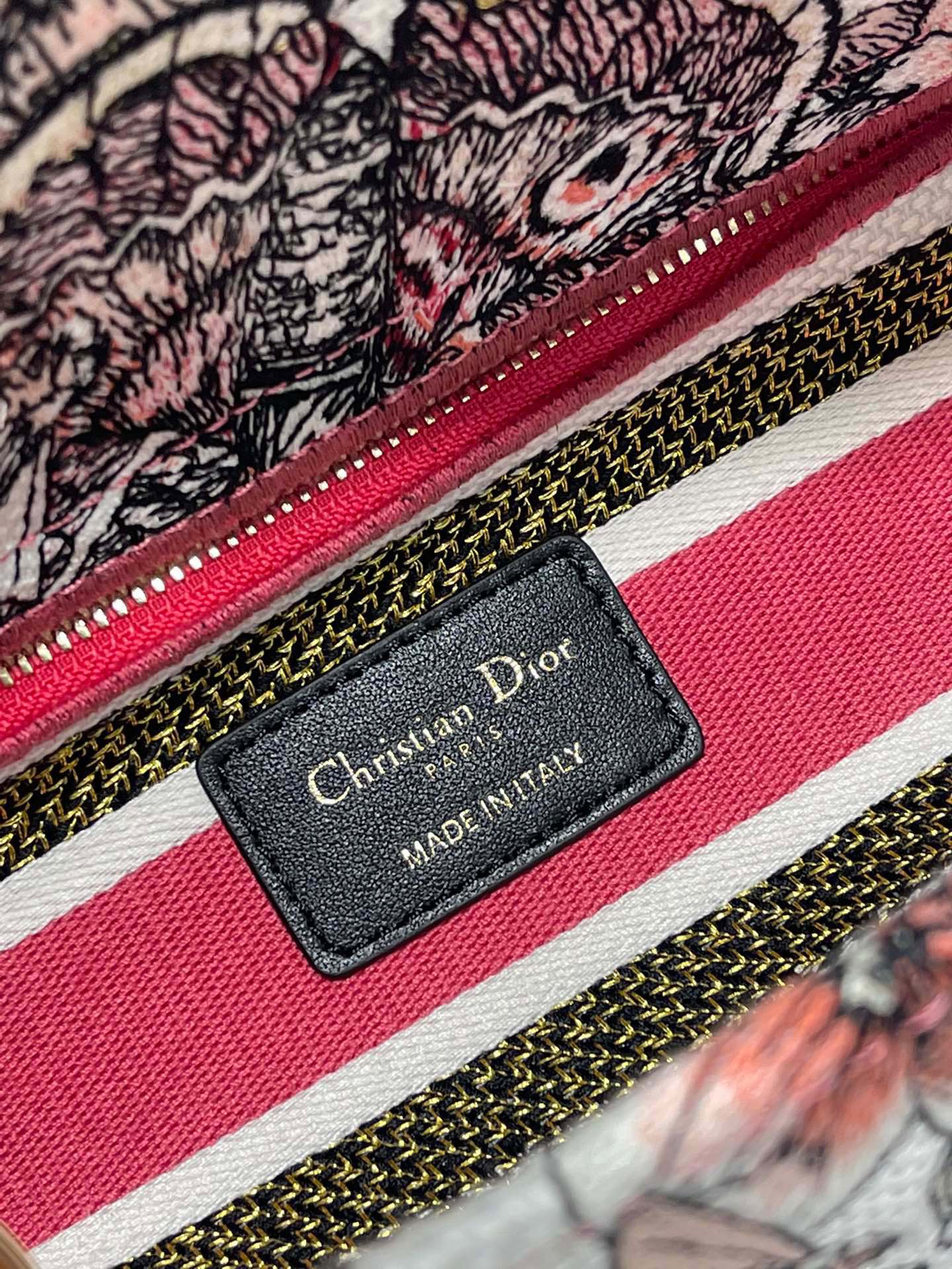 CD Colorful Butterfly 24 Lady Dior Bag Canvas 336709