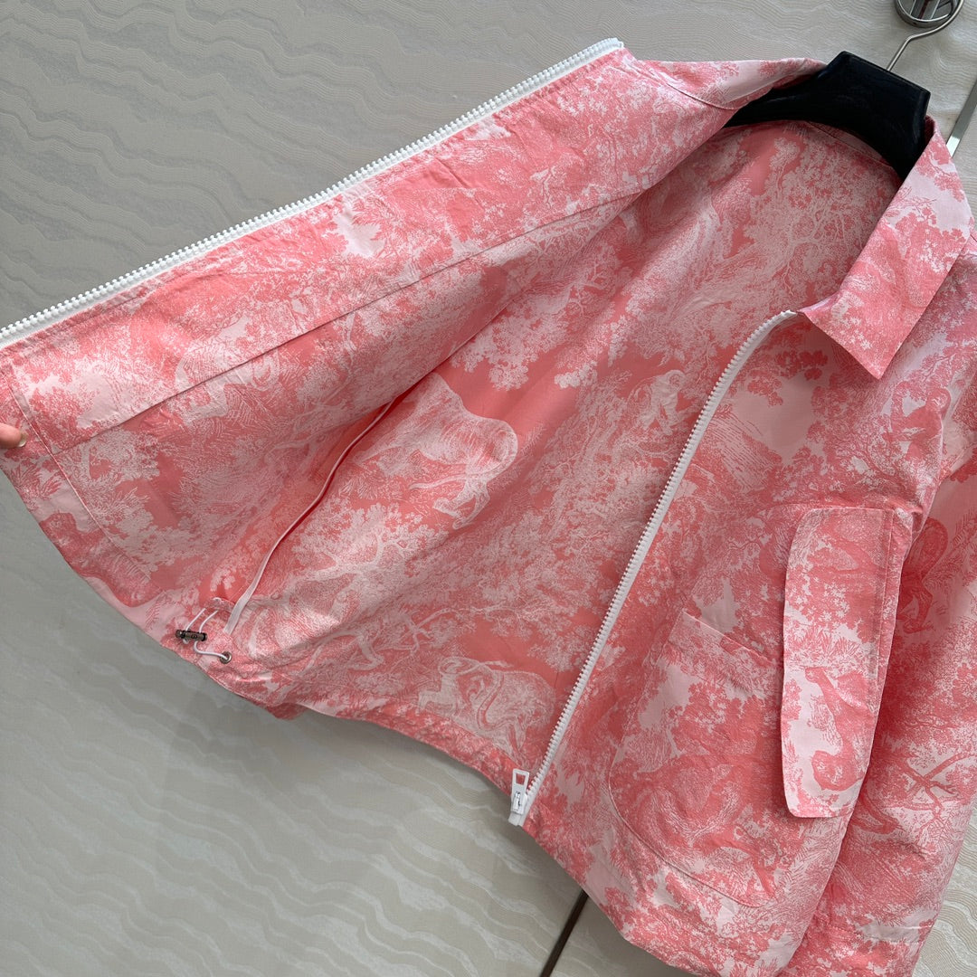 CD 25 Forest Floral Print Jacket Pink Polyester