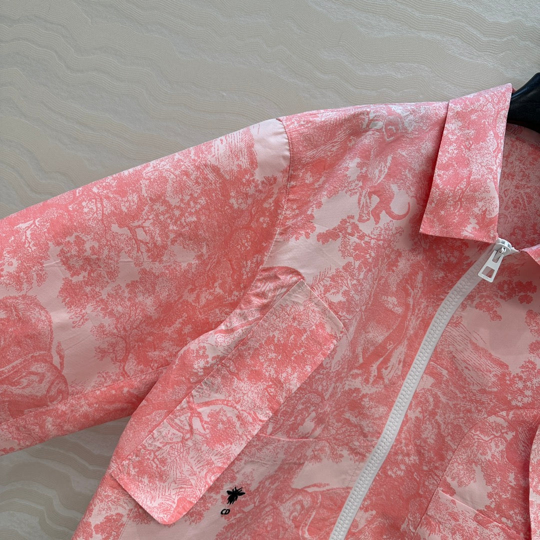 CD 25 Forest Floral Print Jacket Pink Polyester