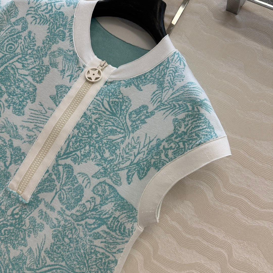 CD Dress Light Blue Viscose Polyester