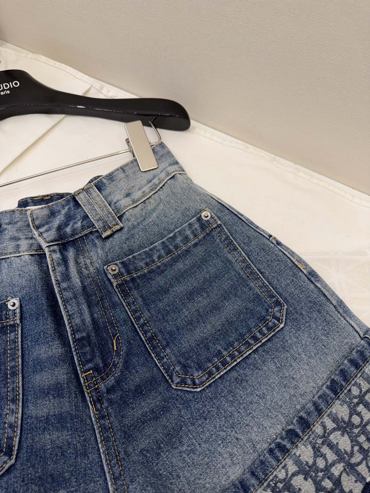 CD Rolled Denim Short Blue cotton