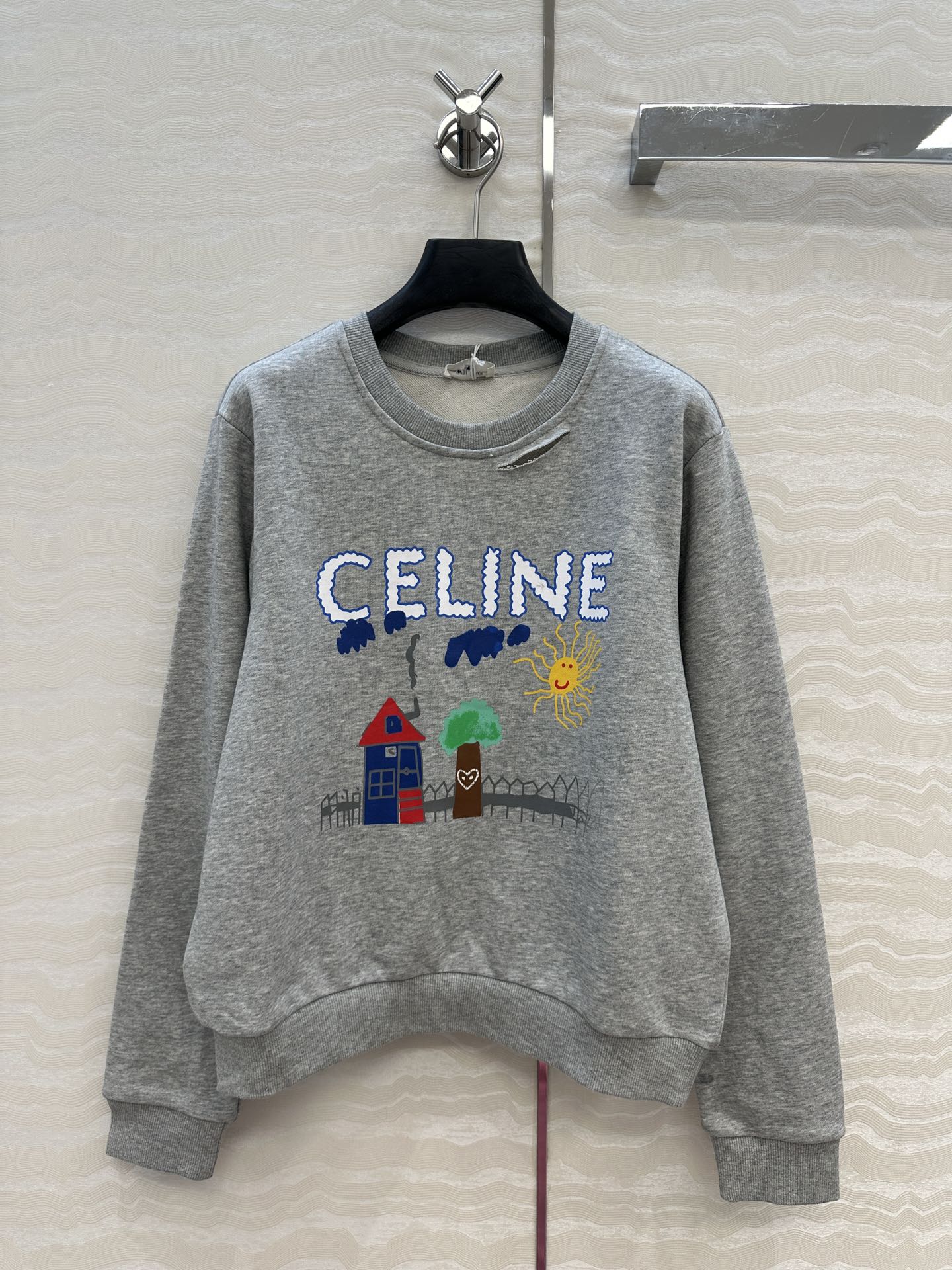 Celine 25 Sweater Grey mix colors Cotton